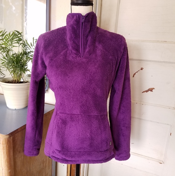 The North Face Purple Fuzzy Half Zip Pullover - Picture 2 of 6